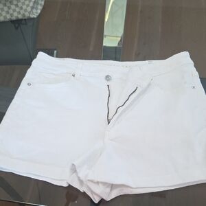 Women's White Denim Shorts